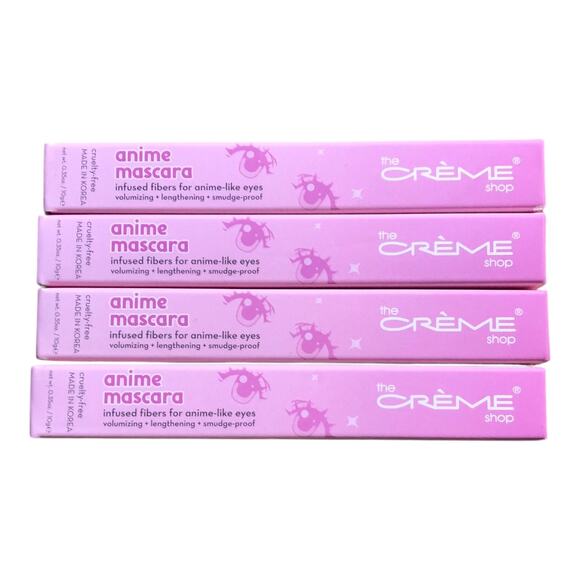 Lot of 4 The Creme Shop Anime Eyes Mascara Black 0.35oz 10g Made in Korea New - Picture 2 of 13